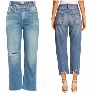 Alice + Olivia Amazing Double Waist Jean in Try Me Denim Size 24
